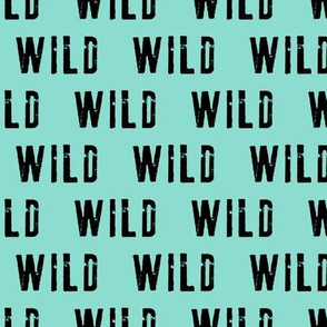 WILD- Coordinate to Little Man / Adventure - Wild - black and teal 