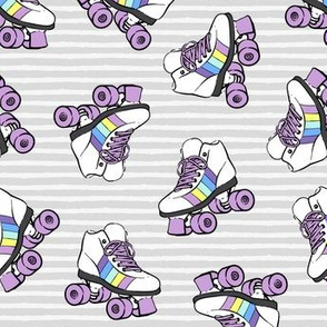 roller skates - grey stripes