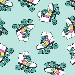 roller skates - light teal