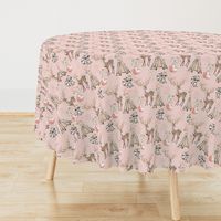 Boho Blush Forest Friends Deer Racoon Fox Floral Tent animals