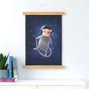 Mouse astronaut tea towel