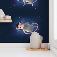 Mouse astronaut tea towel