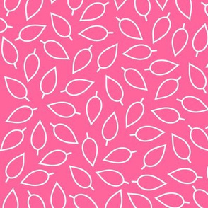 White and Fuchsia Pink Leaves