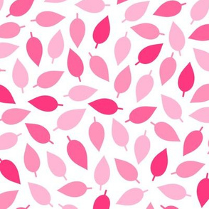 Cute Modern Pink and Fuchsia Leaves