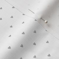 Grey Little Hearts Hand-Drawn