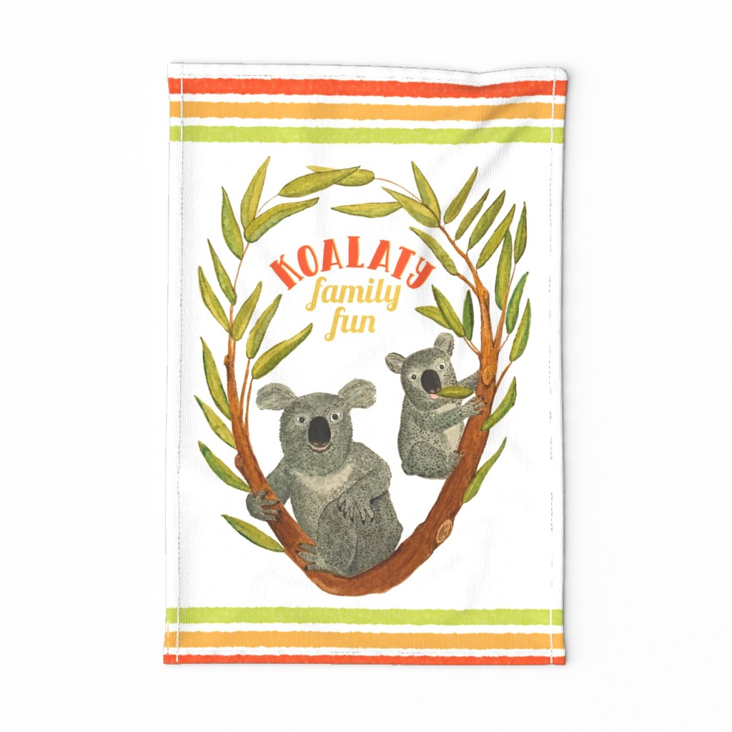 Koalaty family fun, Tea Towel