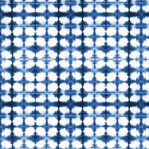 Shibori Circles 1 - small, indigo blue