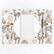 Boho Forest friends confetti on white