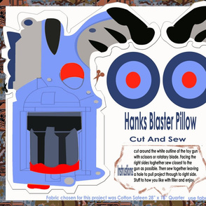 Hanks Blaster Pillow Blue