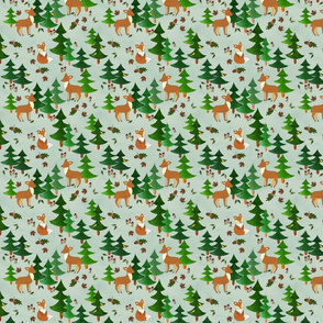 Fox And Deer Green