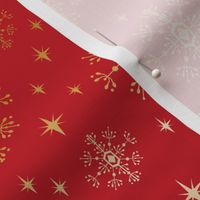 christmas fabric 2018, snowflake fabric, gold metallic fabric, christmas fabric for quilting, christmas fabric, holiday fabric, snowflake design - red and gold