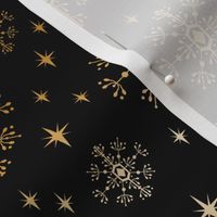 metallic look snowflake fabric, christmas fabric by the yard, christmas fabric 2018, christmas fabric for quilting, metallic christmas wrap, christmas gift wrap, wrapping paper, spoonflower christmas fabric - black and gold