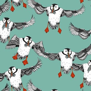 Atlantic Puffins mint small