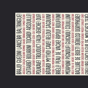 ★ PARDON MY FRENCH! ★ French Slang Tea Towel / Collection : French Style :) Words & Breton Stripes Prints