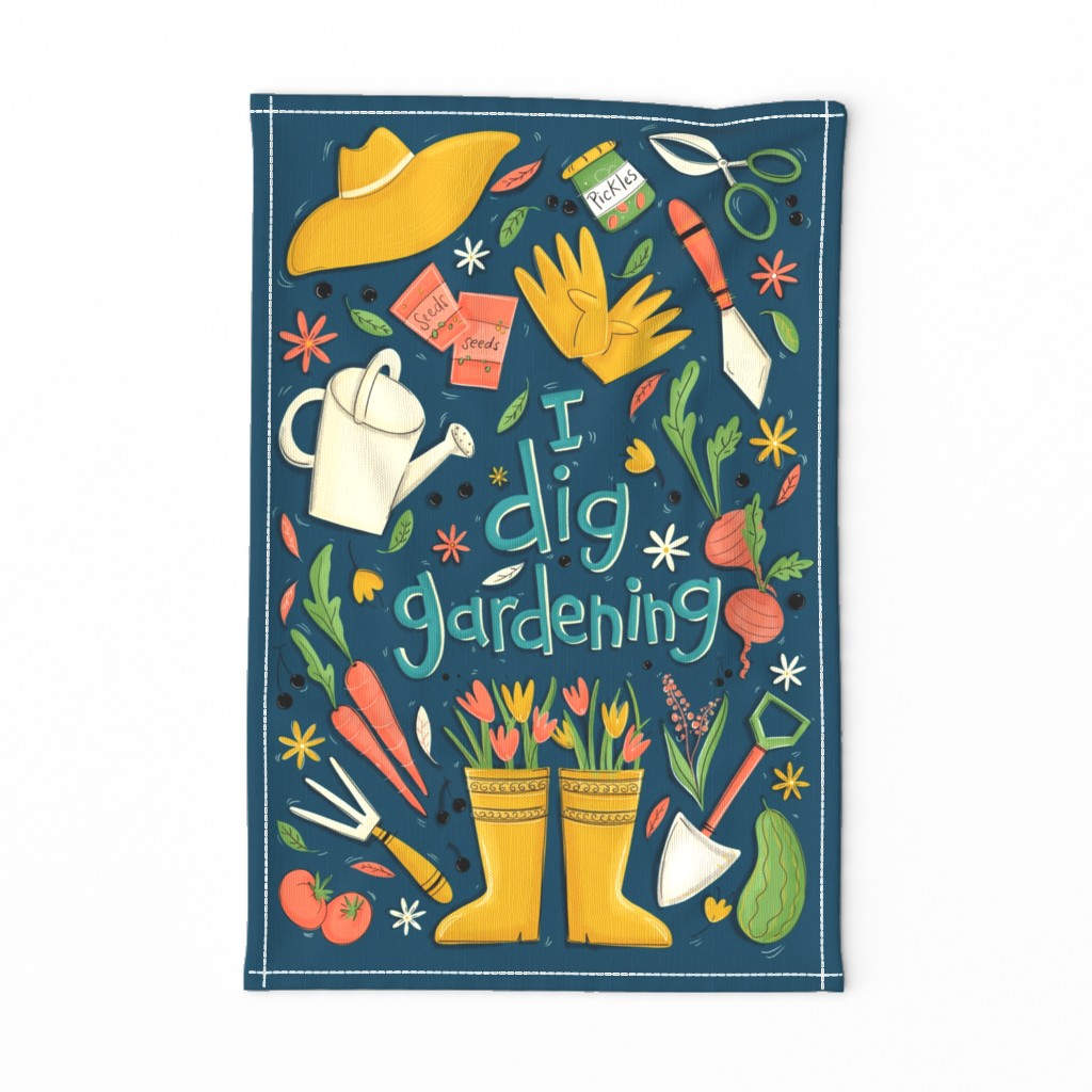 I Dig Gardening Tea Towel