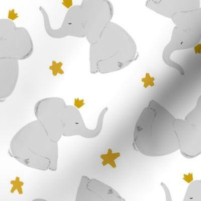 stars + crowned elephant toss up