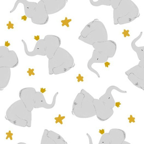 stars + crowned elephant toss up