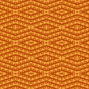 Saffron and Terra Cotta Waves of Fractal