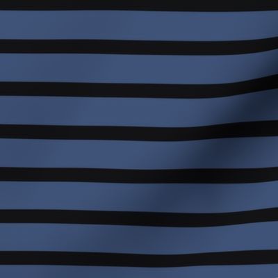 ★ SAILOR STRIPES ★ Black on Navy Blue / Collection : French Style :) Words & Breton Stripes Prints