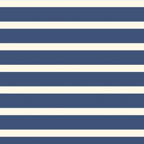 ★ SAILOR STRIPES ★ Ecru on Navy Blue / Collection : French Style :) Words & Breton Stripes Prints