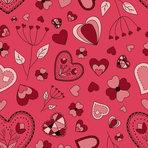 Pink heart pattern