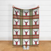 Winter Holiday Deer in Plaid