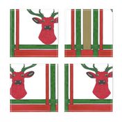 Winter Holiday Deer in Plaid