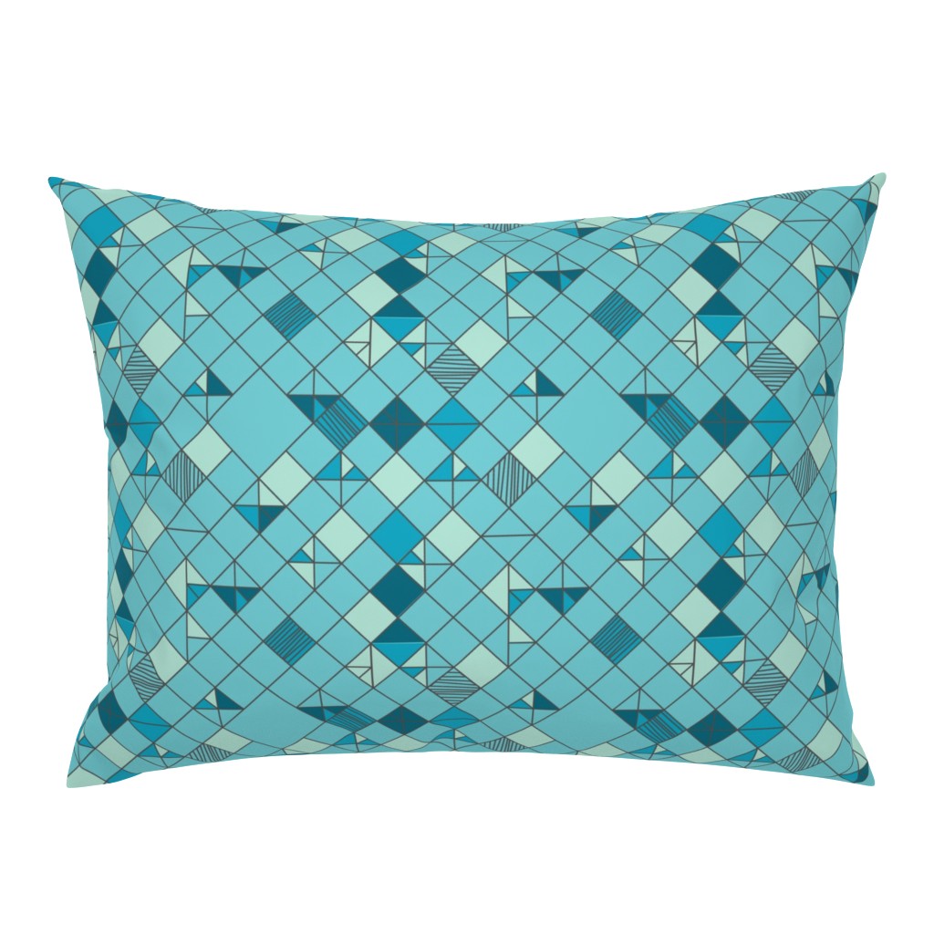 square grid in turquoise