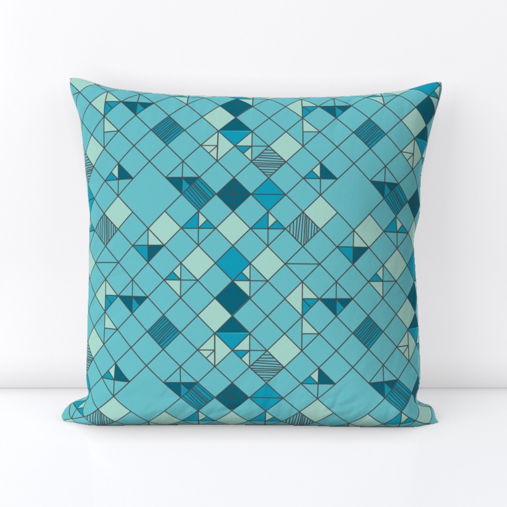 square grid in turquoise