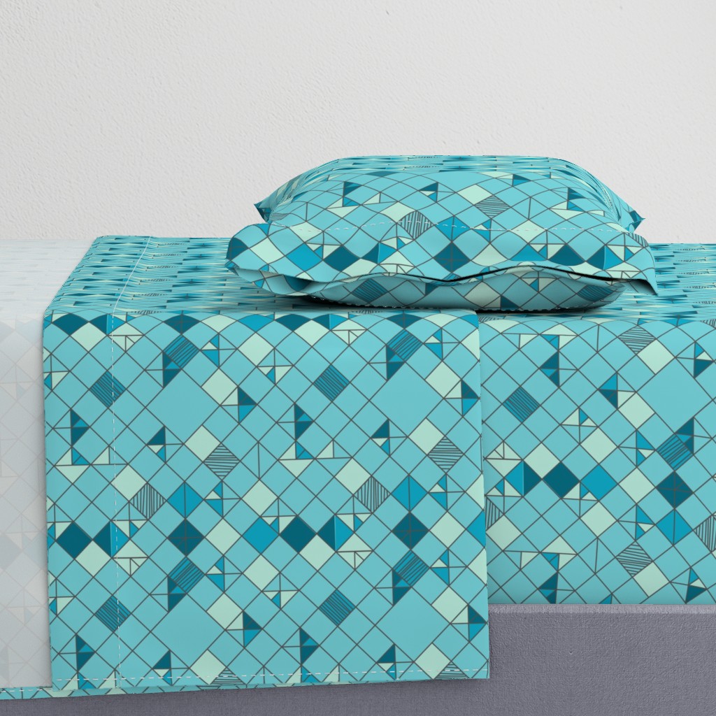 square grid in turquoise