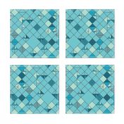square grid in turquoise