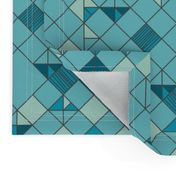 square grid in turquoise