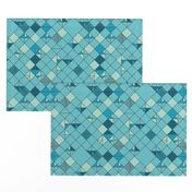 square grid in turquoise