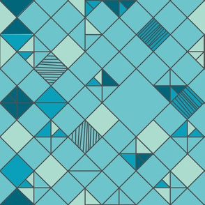 square grid in turquoise