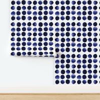 Indigo watercolor boho dots