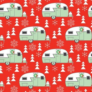 medium christmas trailers-on-red