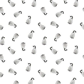 Baby Emperor Penguins - white, small scale