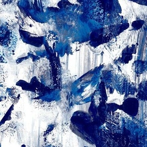 Abstract blue mono painted