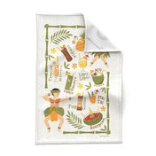 Luau Hawaiian Cocktails_Tea Towel