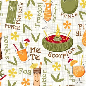 Luau Hawaiian Cocktails_pattern