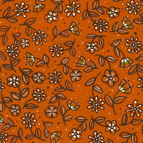 Orange Doodle Wildflowers