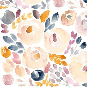 Soft Floral Fall Watercolor 