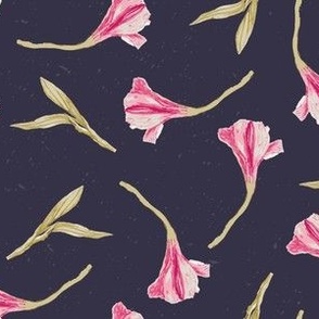 Lily Scatter on Navy