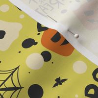 Halloween Cute Ghost Spiderweb Trick or Treat Pumpkin Jack-O-Lantern
