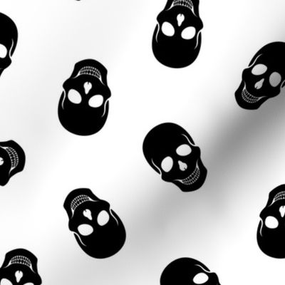 Halloween Skulls Black and White Halloween-01