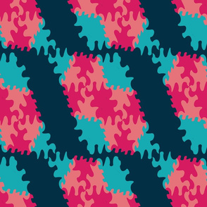 Geometry abstract ornament blue and pink