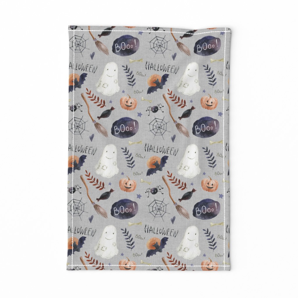 8" Halloween Night // Gray Linen