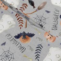 8" Halloween Night // Gray Linen