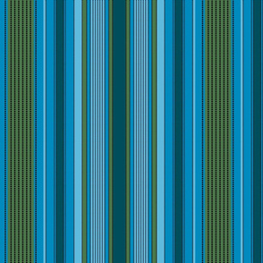 Madras Stripe_blues and green