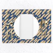 Bountiful Wheat, navy blue